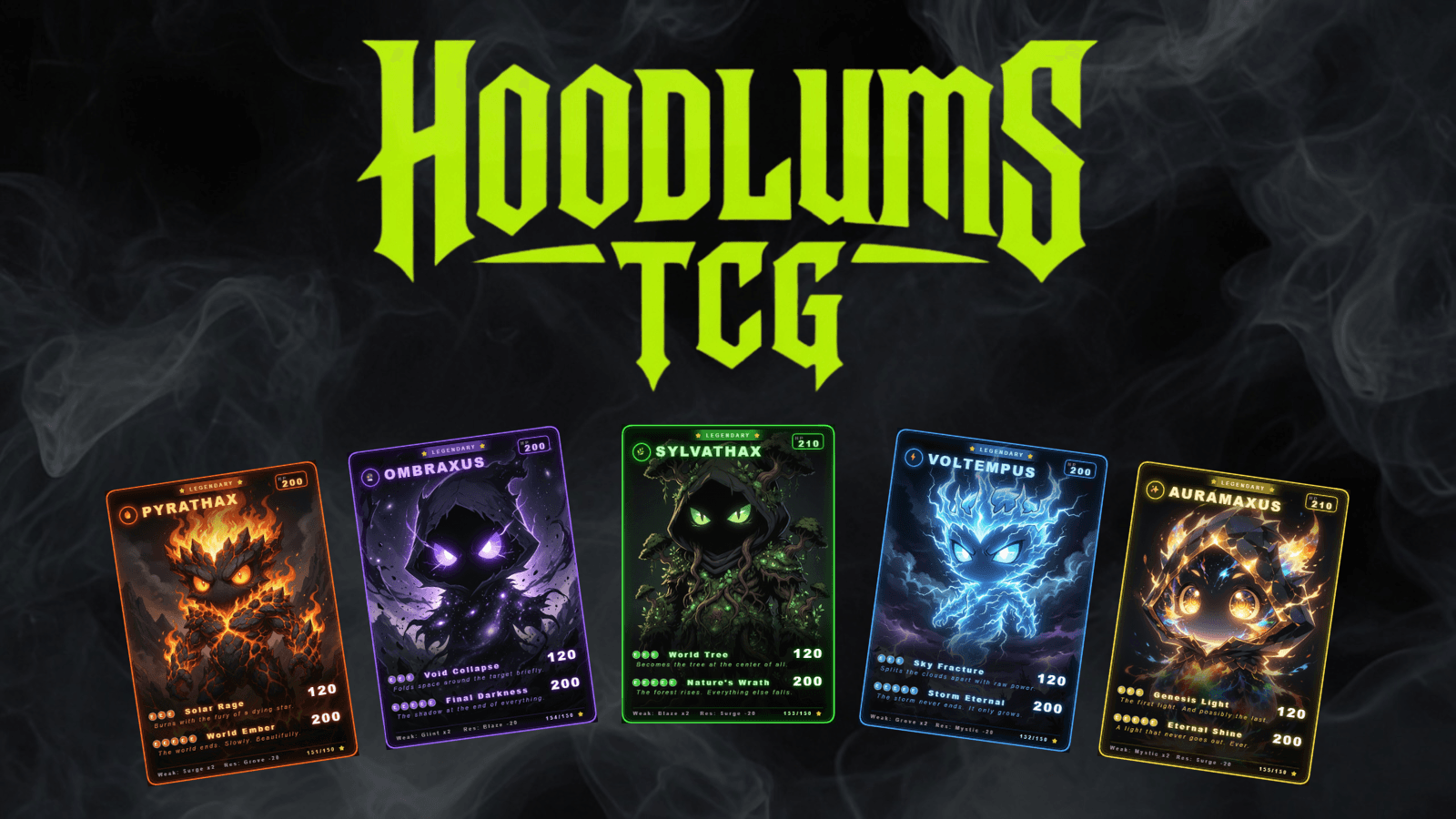 Hoodlums TCG legendary cards banner